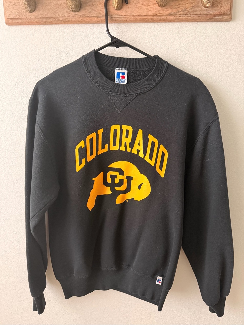 Vintage University of Colorado Graphic Crewneck Sweatshirt - Black/Gold CU